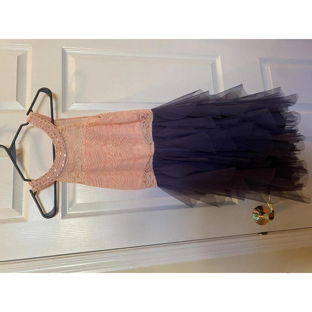 Rare Edition Girl, Party Dress with Lace and Tulle Skirt Size 16